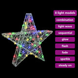 3D Star with 50 LEDs Multicolour 55 x 53.5 x 10 cm Acrylic 42019101
