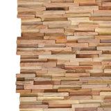 326178 3D Wall Cladding Panels 10 pcs 1,08 m Solid Teak Wood