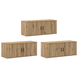 Wall-mounted TV Cabinet Set Artisan Oak Engineered Wood 3415585