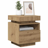 Bedside Cabinet with LED Lights Artisan Oak 40x39x48.5 cm 857660
