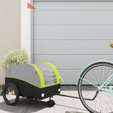 Bike Trailer Black and Green 30 kg Iron 94144