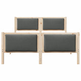 Bed Frame with Headboard Dark Grey 140 x 200 cm Fabric 3394264