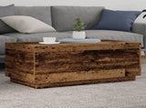Coffee Table with LED Lights Old Wood 90x50x40 cm 857722