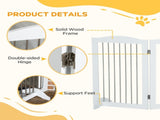 Foldable Dog Gate, Freestanding Pet Gate, with Two Support Feet, for Staircases, Hallways, Doorways T3398P349734