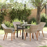 Dining Set Light grey Poly rattan 3261713