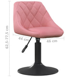 Bar Stool Geometric Pink 46 x 44 x cm Faux leather 335321