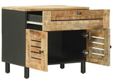 Bedside Table Natural 50 x 33 x 60 cm Solid Mango Wood 4018855