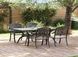 Garden Dining Set 5 pcs Black Aluminium 3334645