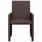 Dining Chairs 2 pcs Dark brown 57 x 66 x 94 cm Fabric 42017811
