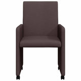 Dining Chairs 2 pcs Dark brown 57 x 66 x 94 cm Fabric 42017811