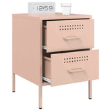 ZNTS Bedside Cabinets 2 pcs Pink 36x39x50.5 cm Steel 842925