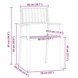 Garden Chair 8 pcs Solid Acacia Wood and Stainless Steel 3334852