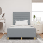ZNTS Bed Frame Light Grey 120x200 cm Fabric 3344641