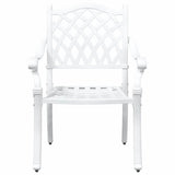 Garden Table Set 5 pcs White Cast Aluminium 3334738