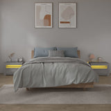 Bedside Cabinets 2 pcs with LEDs Grey Sonoma 60x35x40 cm 3144973