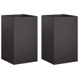 Garden Planter 2 pcs Black 30 x 30 x 40 cm Cold-rolled Steel 8005331