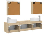 Bathroom Cabinet Set 5 pcs Sonoma Oak Engineered Wood 3406553