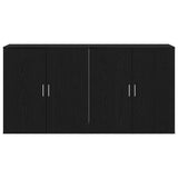 Sideboard 2 pcs Black Oak 79 x 38 x 80 cm Engineered Wood 3334310