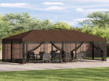 6 x 3 m Brown Polyester and Steel 190 3375993
