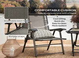 Three-Piece Garden Table and Chair Set - Black T3398P323786