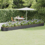 Garden Raised Bed Galvanised Steel 544x100x36 cm Anthracite 319016