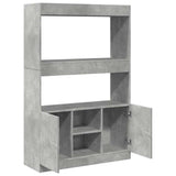 Highboard Concrete Grey 92x33x140 cm Engineered Wood 3309612