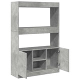 Highboard Concrete Grey 92x33x140 cm Engineered Wood 3309612
