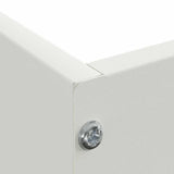 Lawn Edging 6 pcs White 60 x 60 x 13 cm Steel 874733
