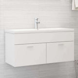 Sink Cabinet White 100x38.5x46 cm Engineered Wood 804674