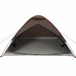 ZNTS Camping Tent Dome 4-Person Brown Waterproof 4009637