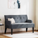 Chesterfield Bench Dark Grey 112 x 65.5 x 75 cm Velvet 42019287