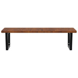 Basin Shelf Wall Mounted Steel and Solid Wood Oak 3302491