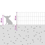 Garden Fence with Stakes 24 pcs 75 x 30 cm Mesh Silver 42042959