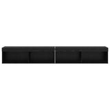 TV Cabinet Set 2 pcs Black Oak 100 x 30 x 30 cm Engineered Wood 882970