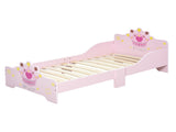 Kids Toddler Bed Princess Crown Theme Safety Side Rails Slats Home Bedroom Furniture Boys Girls 3-6 T3398P347662