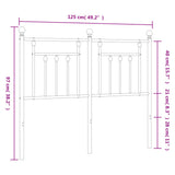 Metal Replace Headboard Black 120 cm 353568