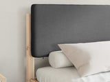 Bed Frame with Upholstered Headboard Dark Grey 120 x 190 cm 877925