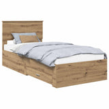 Bed Frame with Drawer Artisan Oak 90 x 200 cm Engineered Wood 3410948