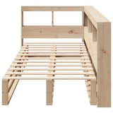 Bookcase Bed without Mattress 90x200cm Solid Wood Pine 3324508