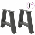 ZNTS Coffee Table Legs A-Shaped 2 pcs Anthracite 40x cm Steel 4012814