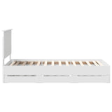 Bed Frame with Drawer White 100 x 200 cm Engineer Wood 3409489