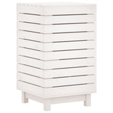 Laundry Basket White 44x44x76 cm Solid Wood Pine 832322