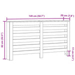 ZNTS Radiator Cover Old Wood 149x20x82 cm Engineered Wood 852706