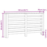 ZNTS Radiator Cover Brown Oak 149x20x82 cm Engineered Wood 852705