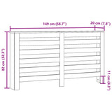 Radiator Cover Brown Oak 149x20x82 cm Engineered Wood 852705