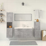 ZNTS 5 Piece Bathroom Furniture Set Concrete Grey Engineered Wood 3324897