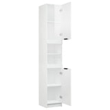 Bathroom Cabinet High Gloss White 32x34x188.5cm Engineered Wood 811328