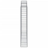 Arched Gabion Baskets 2 pcs 200x30x180/200 cm Galvanised Iron 3146194