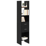 Book Cabinet Black oak 40 x 35 x 180 cm Engineered wood 875441