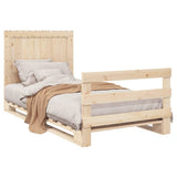 Bed Frame without Mattress with Headboard 100x200 cm Solid Wood 3281539